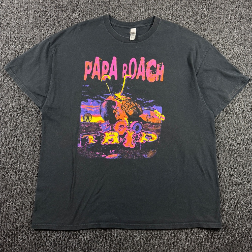 Papa Roach Ego Trip North American Tour‎ Shirt Mens 2XL Black Graphic Tee 2022